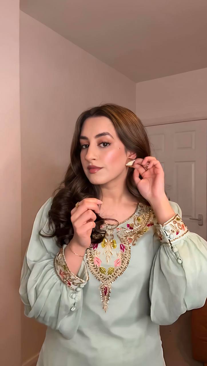 Dual Elegance A Stylish Journey in pista and Black Attire