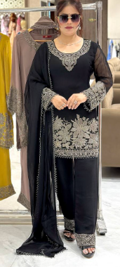 Elegance in Black and Gold Attire